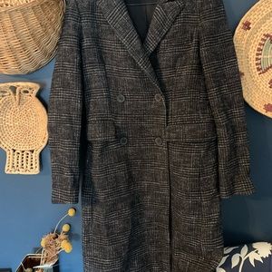 Zara Women Long Wool Blend Coat